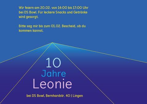 Einladung zum Geburtstag bei DS Bowl Bowling 3