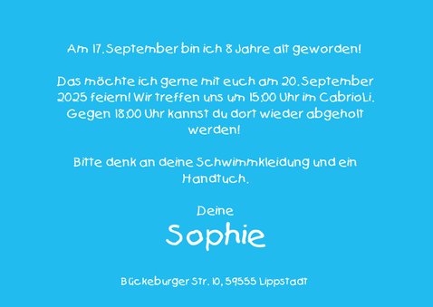 Einladung zum Geburtstag im CabrioLi 3
