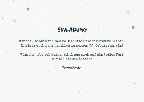 Einladung zum Geburtstag mit Wegweiser Frau 2