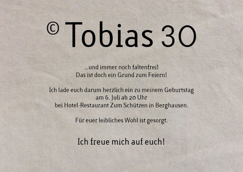 Einladung zum Geburtstag Waschanleitung 30 3
