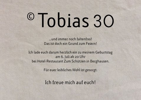 Einladung zum Geburtstag Waschanleitung 30 3
