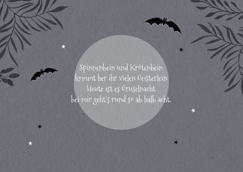 Einladung zum Halloween-Kindergeburtstag Gruselnacht 2