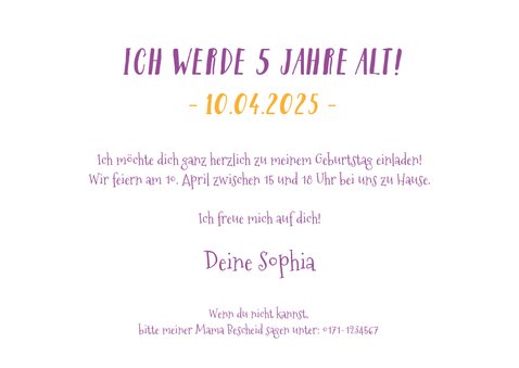 Einladung zum Kindergeburtstag mit Katzen 3