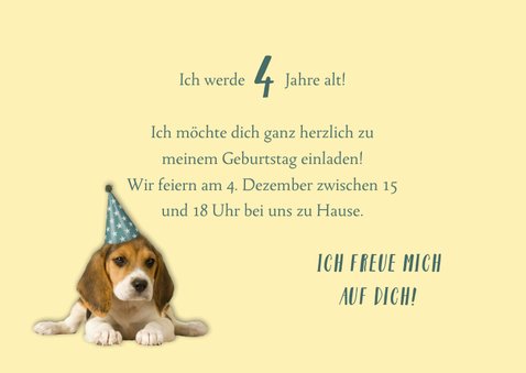 Einladung zum Kindergeburtstag Partyhund 3