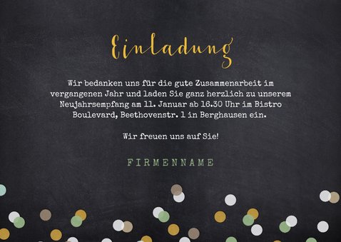 Einladung zum Neujahrsempfang Sektgläser und Sterne 3