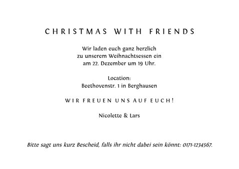 Einladung zum Weihnachtessen Christmas dinner 3