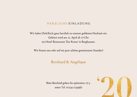 Einladung zur goldenen Hochzeit Fotos 1970-2020 3