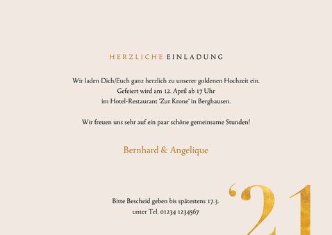 Einladung zur goldenen Hochzeit Fotos 1971-2021 3