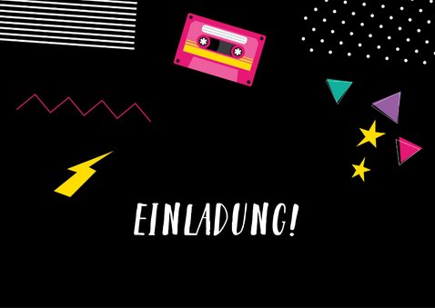 Einladung zur Mottoparty Eighties 1980 2