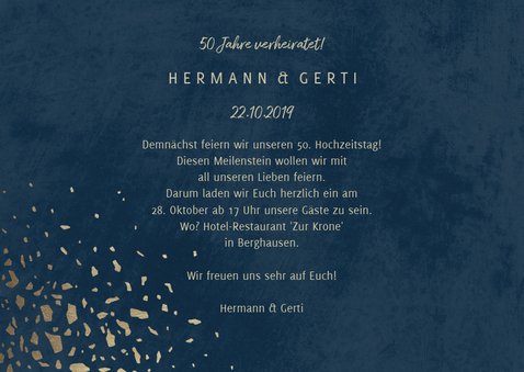 Einladungskarte 50. Hochzeitstag 1969-2019 3