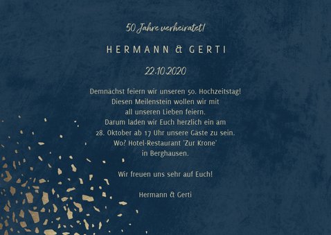 Einladungskarte 50. Hochzeitstag 1970-2020 3