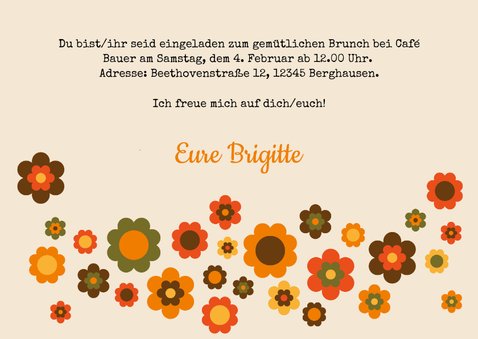 Einladungskarte Geburtstag Seventies 1970 3