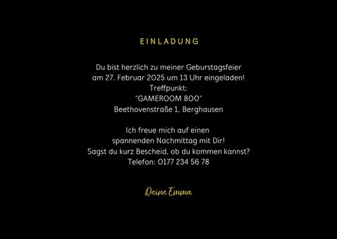 Einladungskarte Kindergeburtstag Escape Room Foto 3