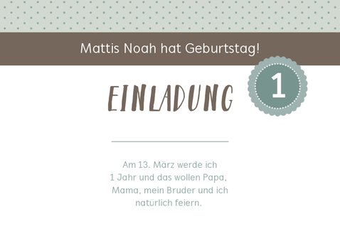 Einladungskarte Kindergeburtstag sanftes Blau mit Foto 2