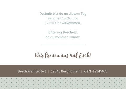 Einladungskarte Kindergeburtstag sanftes Blau mit Foto 3