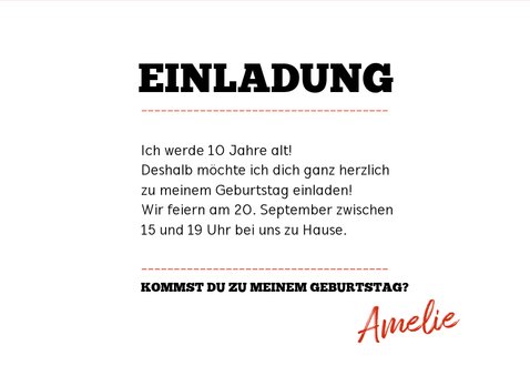 Einladungskarte zum Fußballgeburtstag Mädchen 3