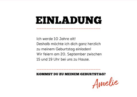 Einladungskarte zum Fußballgeburtstag Mädchen 3