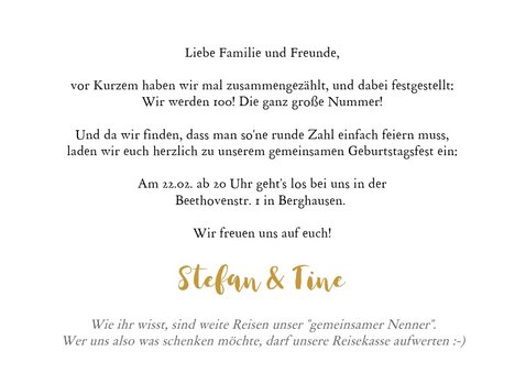 Einladungskarte zum Geburtstag mit Summe 3