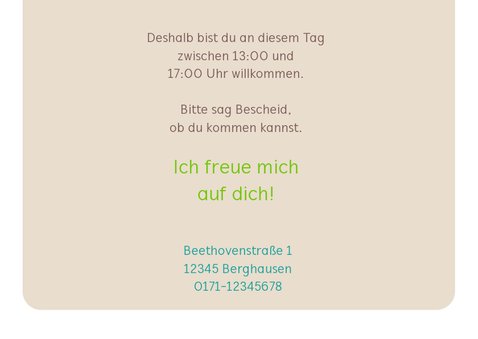 Einladungskarte zum Kindergeburtstag grüne Eule 3