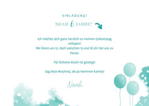 Einladungskarte zum Kindergeburtstag mit Fotocollage 3