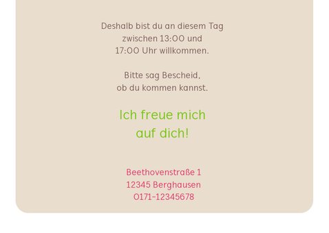 Einladungskarte zum Kindergeburtstag pinke Eule 3