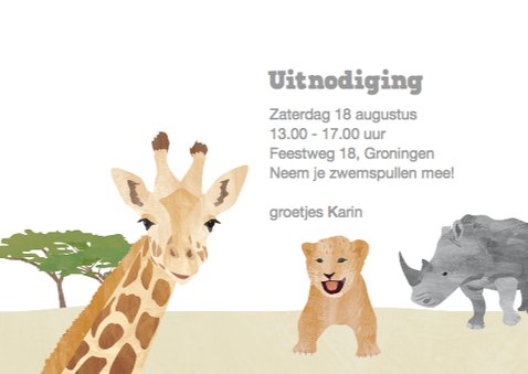 Feestje dieren uit Afrika 3