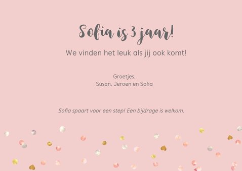 Feestje - meisje jarig confetti 3