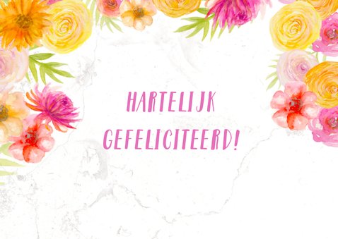 Felicitatie bloemen in aquarel 2
