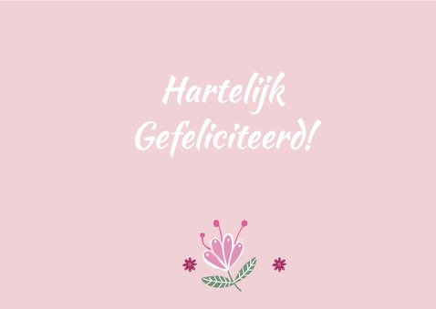 Felicitatie communie roze hart 3