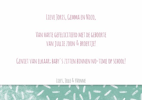 Felicitatie geboorte meisjes baby 3