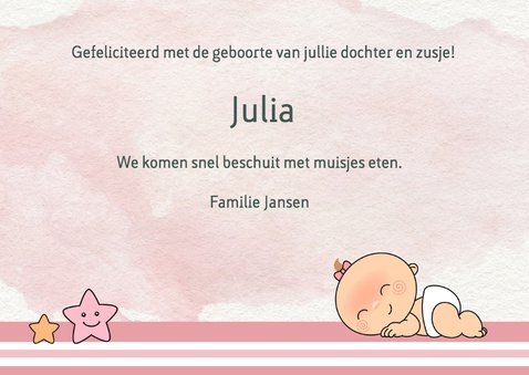 Felicitatie geboorte voor zus 3