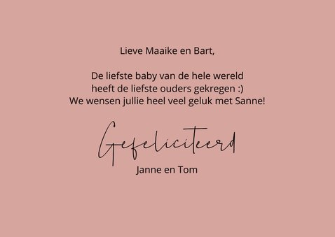 Felicitatie geboorte Zooo lief this says it all 3