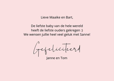 Felicitatie geboorte Zooo lief this says it all 3