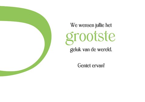 Felicitatie genieten met een grote G 3