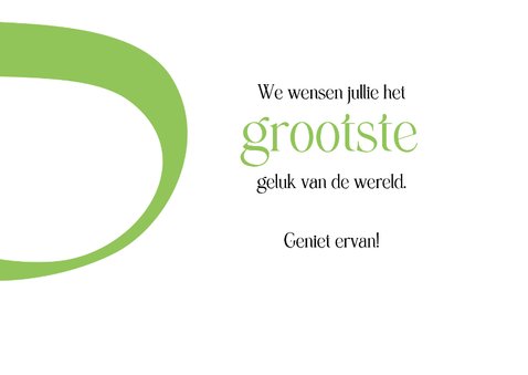 Felicitatie genieten met een grote G 3