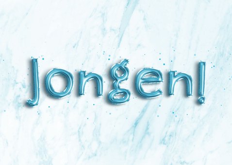 Felicitatie 'Hoera, een jongen!' folieballon blauw 2