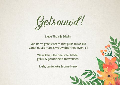 Wonderlijk Felicitatie huwelijk Mr& Mrs | Kaartje2go YF-05