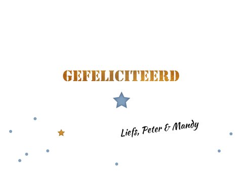 Felicitatie letter kaart baby boy 3