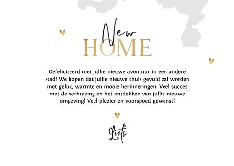 Felicitatie nieuwe woning in andere woonplaats landkaart 3