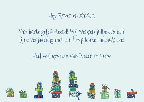 Felicitatie tweeling olifanten 3