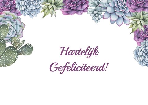 Felicitatie vetplanten cactus 2