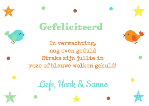 Felicitatie zwangerschap slinger confetti 3