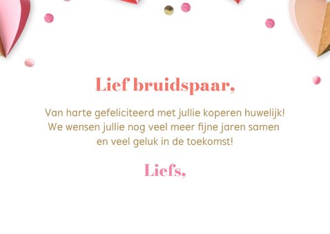 Felicitatiekaart 12,5 jaar getrouwd hartjes confetti 3