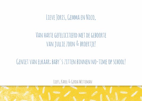 felicitatiekaart geboorte jongen sterren 3