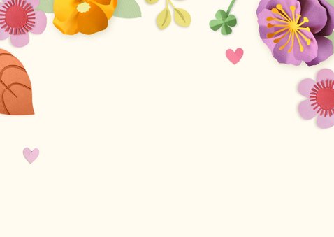 Felicitatiekaart getrouwd bloemen en herfstbladeren 2