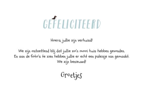Felicitatiekaart happy new home nieuwe woning 3