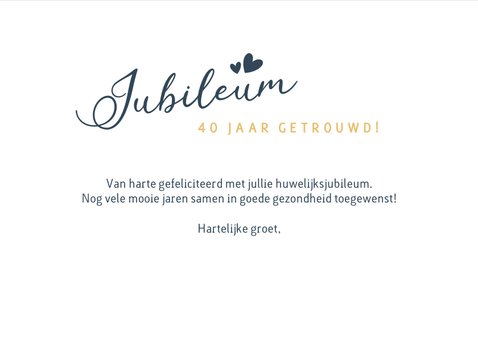 Felicitatiekaart jubileum of huwelijksjubileum met lampjes 3