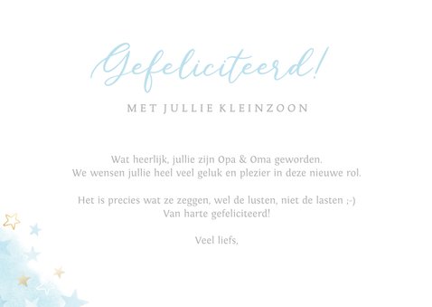 Felicitatiekaart kleinzoon met silhouet van 3 olifantjes 3