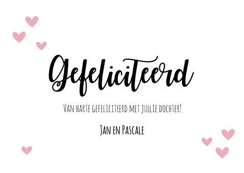 Felicitatiekaart lief klein meisje 3