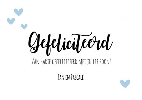 Felicitatiekaart lieve kleine jongen 3